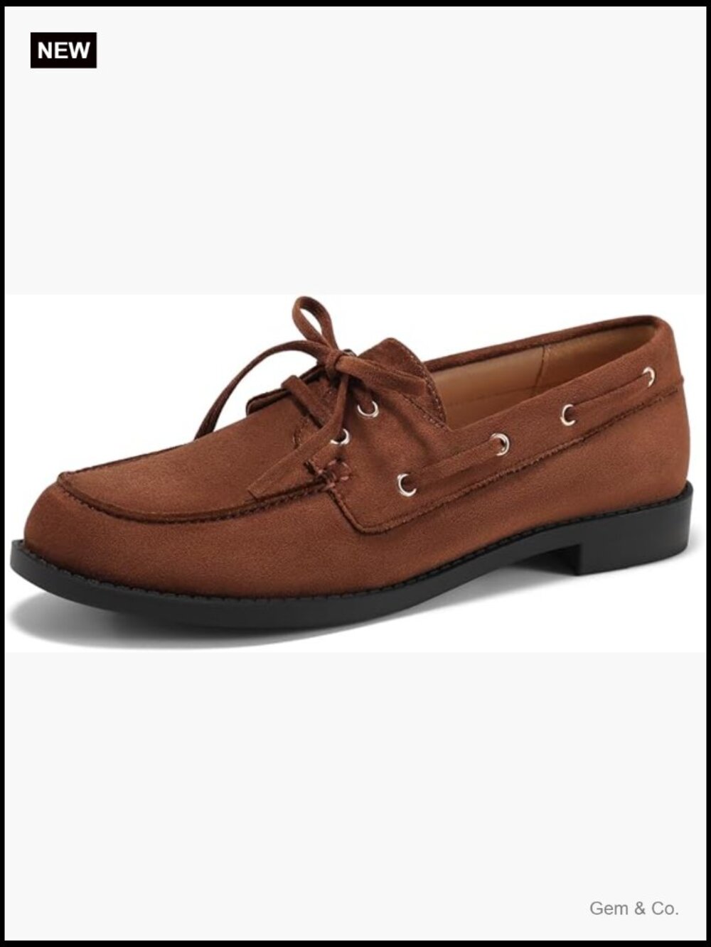 Slip On Lace Up Loafers Flat Low Heel Mocc Comfortable Non Slip Dressy Casual